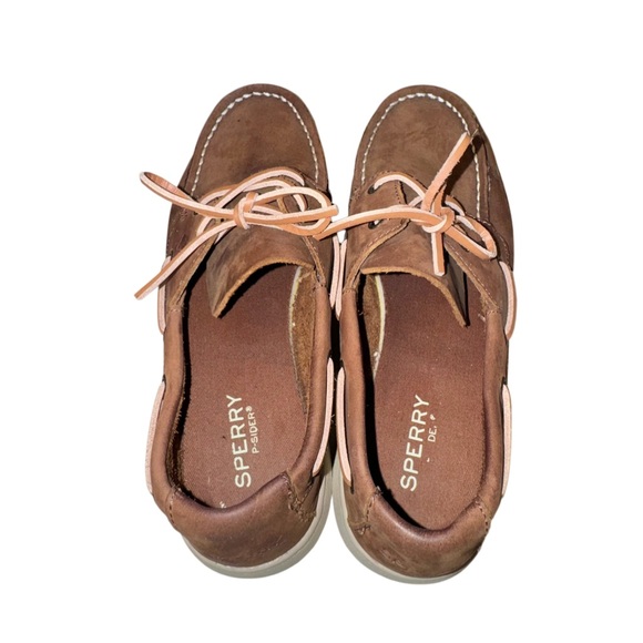 SPERRY Brown leather Boys dress shoes youth boys size 5